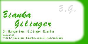 bianka gilinger business card